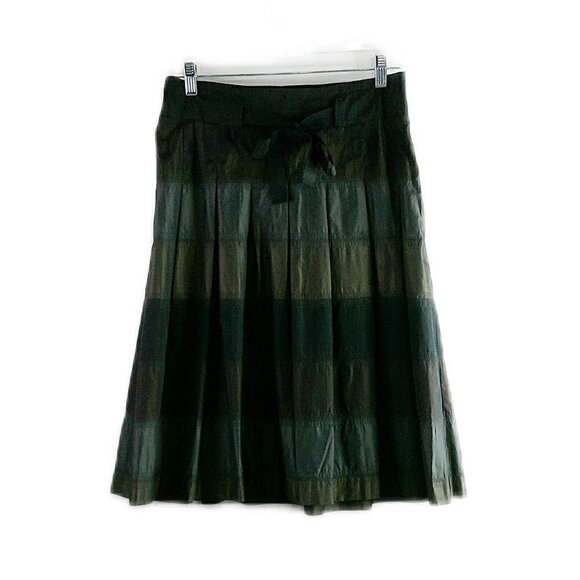 Zara Dresses & Skirts - Zara - Dark Striped A-Line Skirt - Small